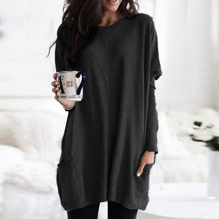 Women's Sweater Dress Featuring Convenient Pockets