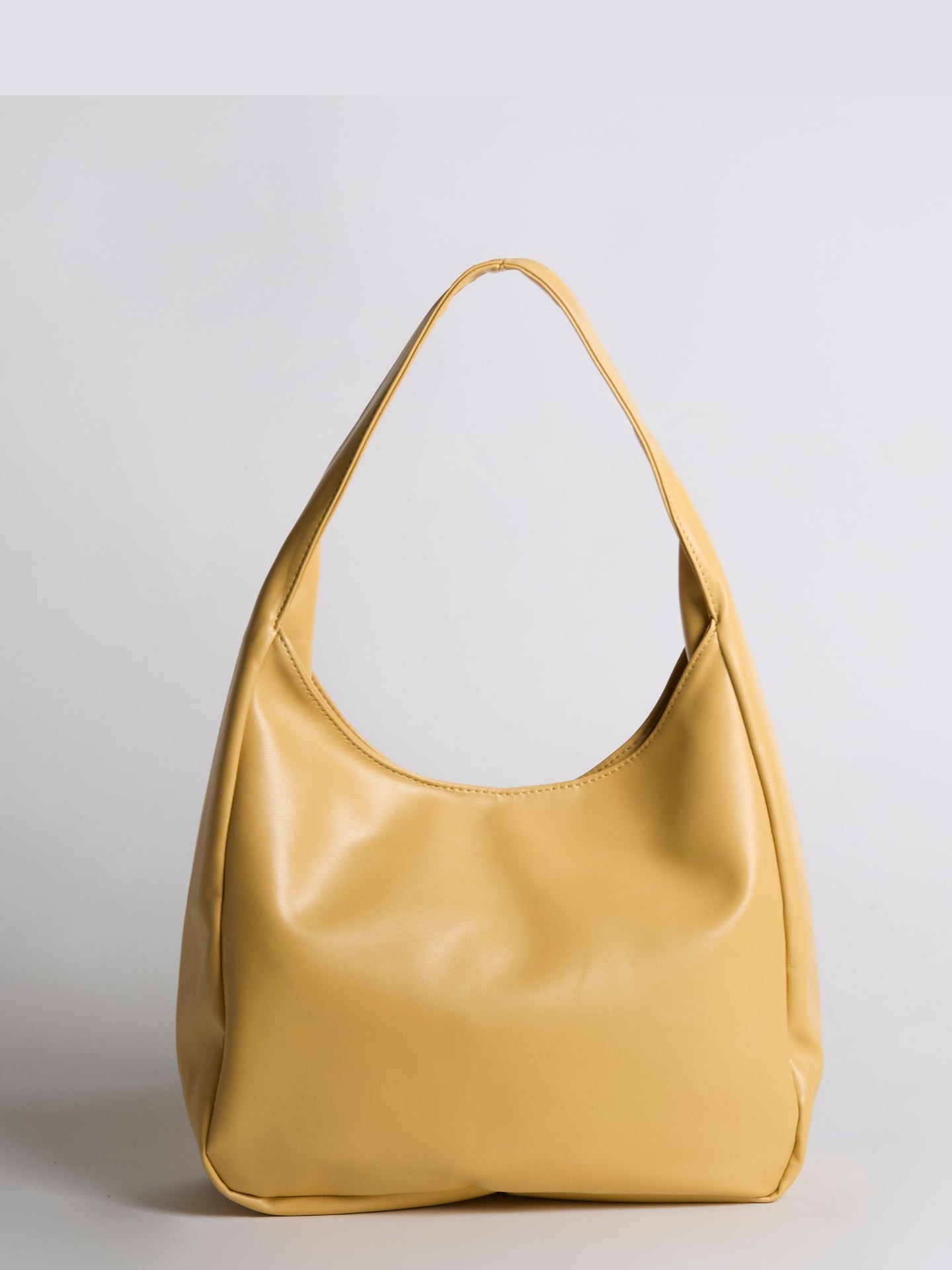 Simple Vegan Hobo Shoulder Bag - Empty Design