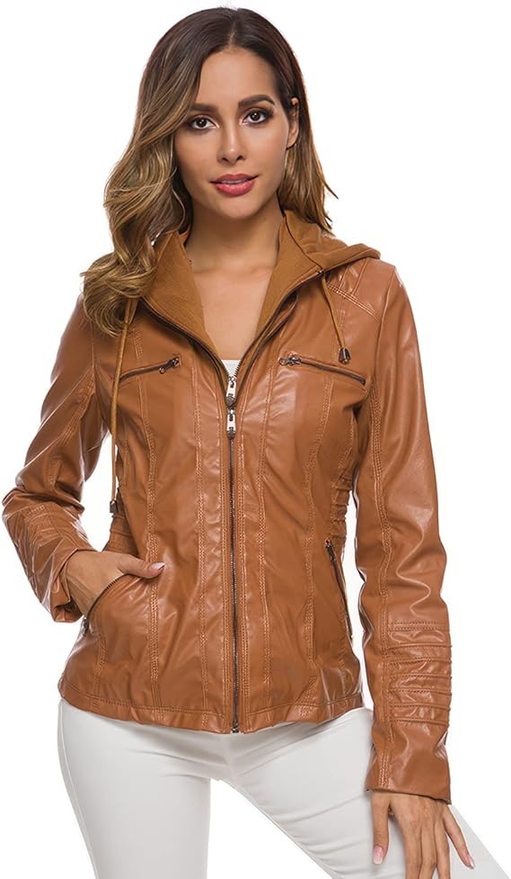 Tailored Women's Elegant Leather Biker Jacket