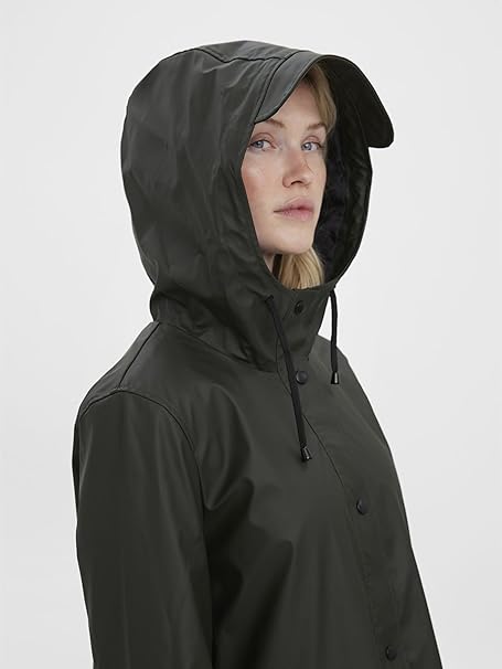 Lightweight Waterproof Rain Jacket for Women with Hood and Pockets