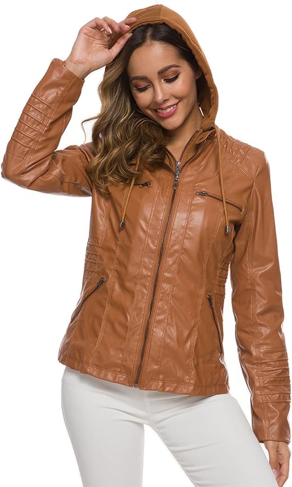 Tailored Women's Elegant Leather Biker Jacket