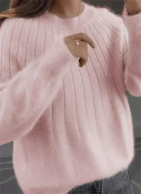 Fluffy Knitted Jumper for Women