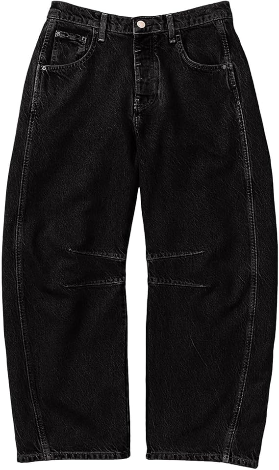 Women's Mid-Waist Wide Leg Denim Jeans