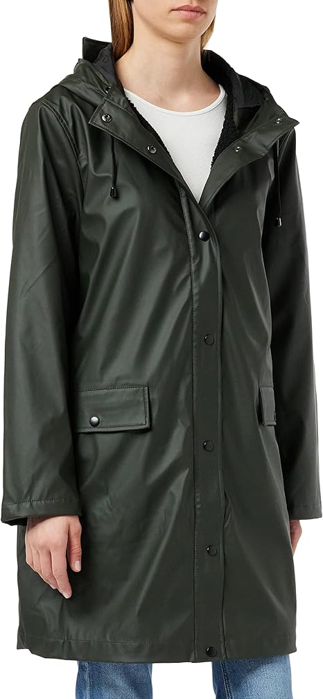 Lightweight Waterproof Rain Jacket for Women with Hood and Pockets