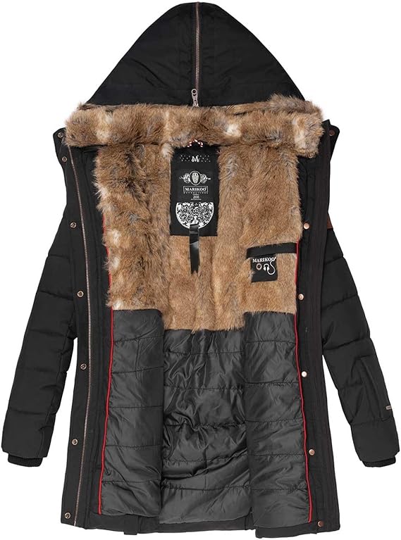 Women's Winter Puffer Jacket with Cozy Faux Fur Hood