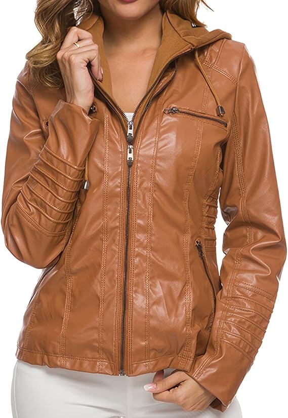 Tailored Women's Elegant Leather Biker Jacket