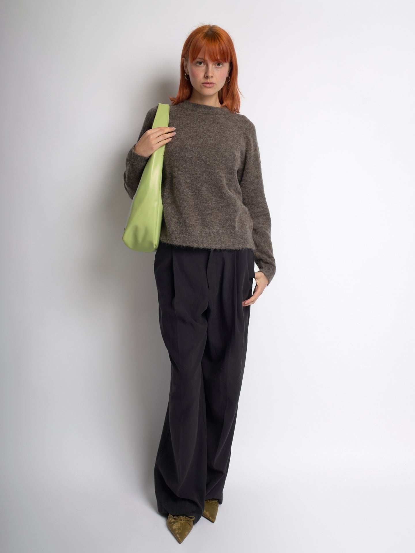 Simple Vegan Hobo Shoulder Bag - Empty Design