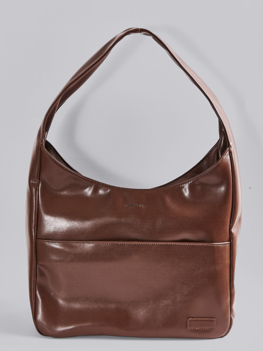 Simple Vegan Hobo Shoulder Bag - Empty Design