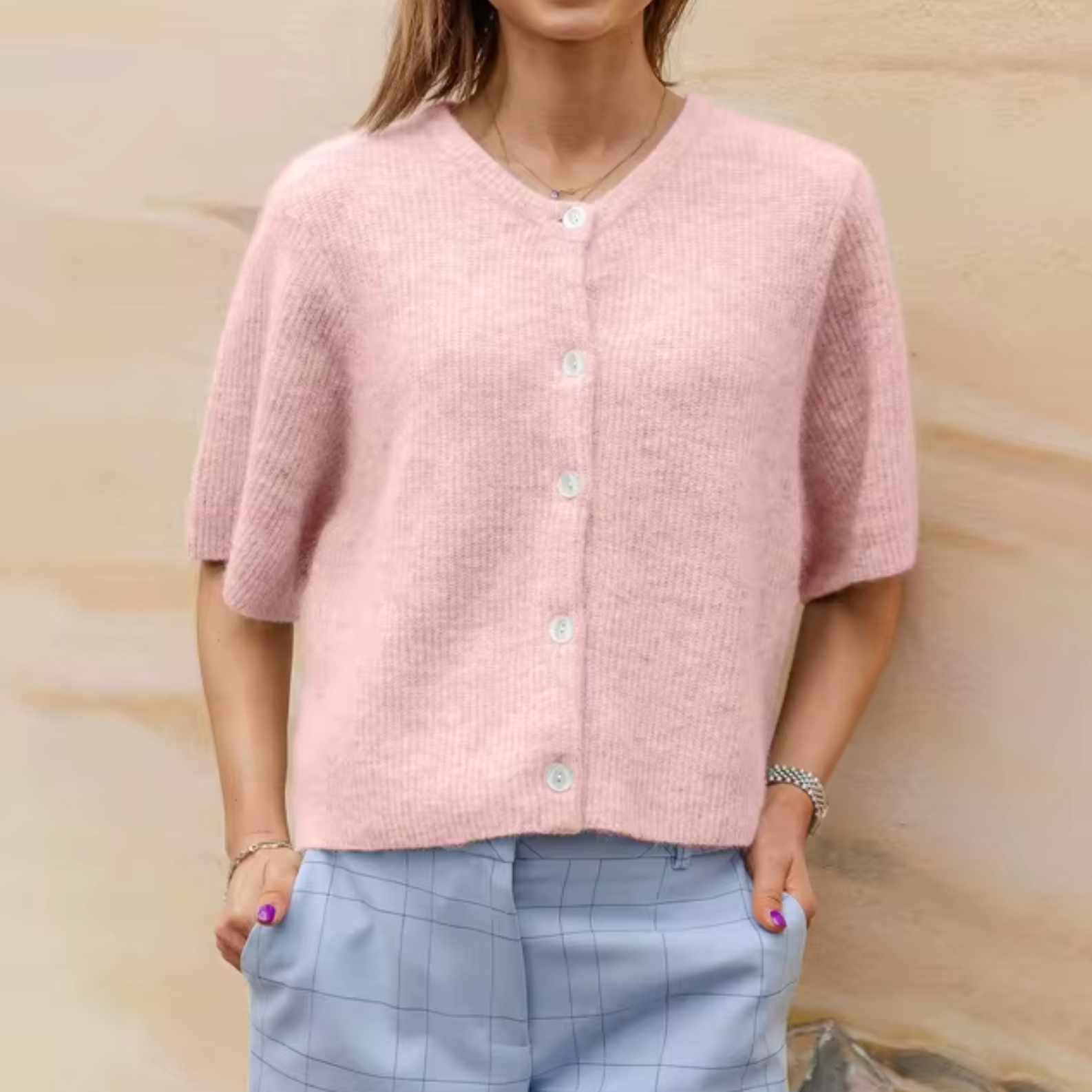 Elise - Short-Sleeved Cardigan