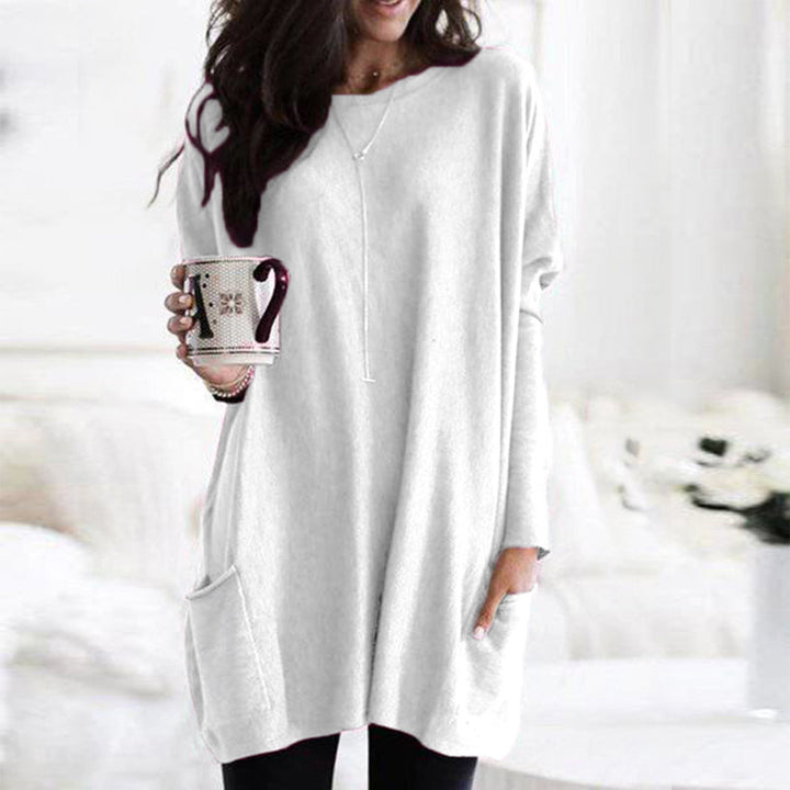 Women's Sweater Dress Featuring Convenient Pockets