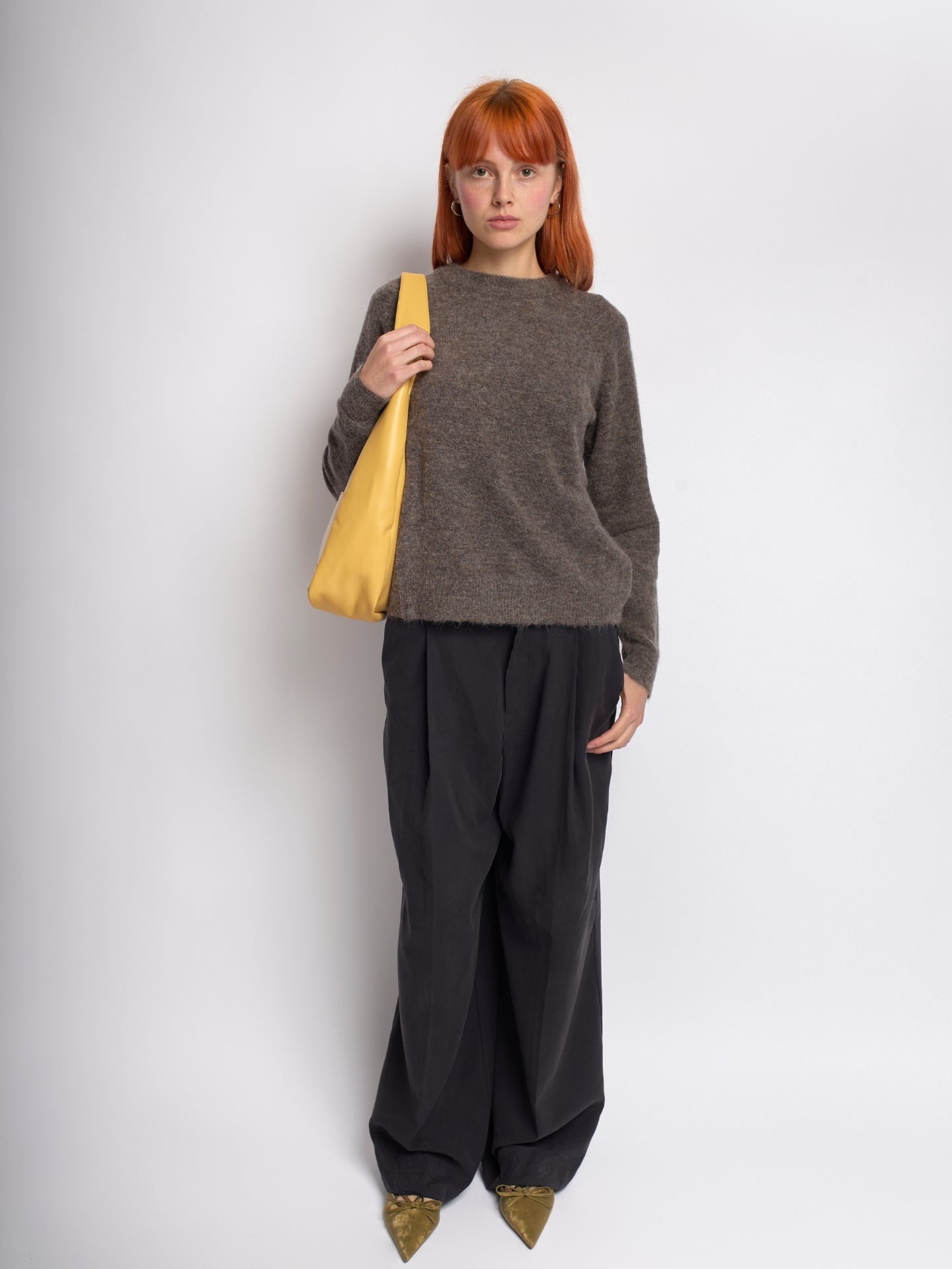Simple Vegan Hobo Shoulder Bag - Empty Design
