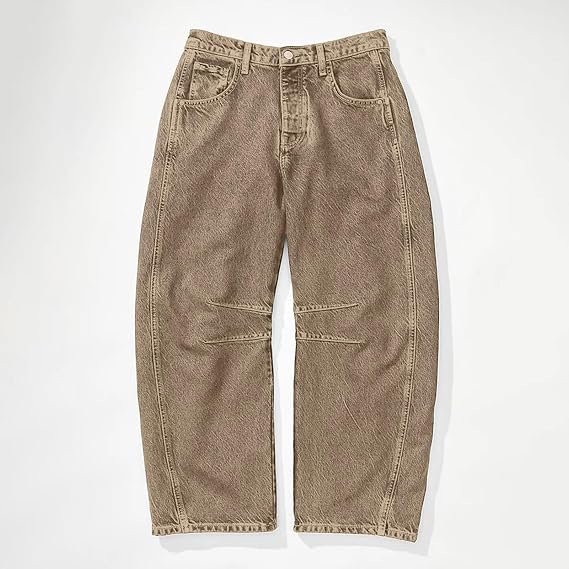 Women's Mid-Waist Wide Leg Denim Jeans