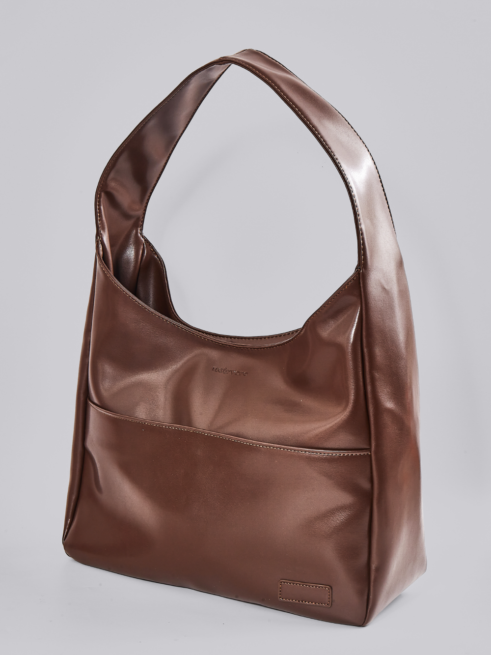 Simple Vegan Hobo Shoulder Bag - Empty Design
