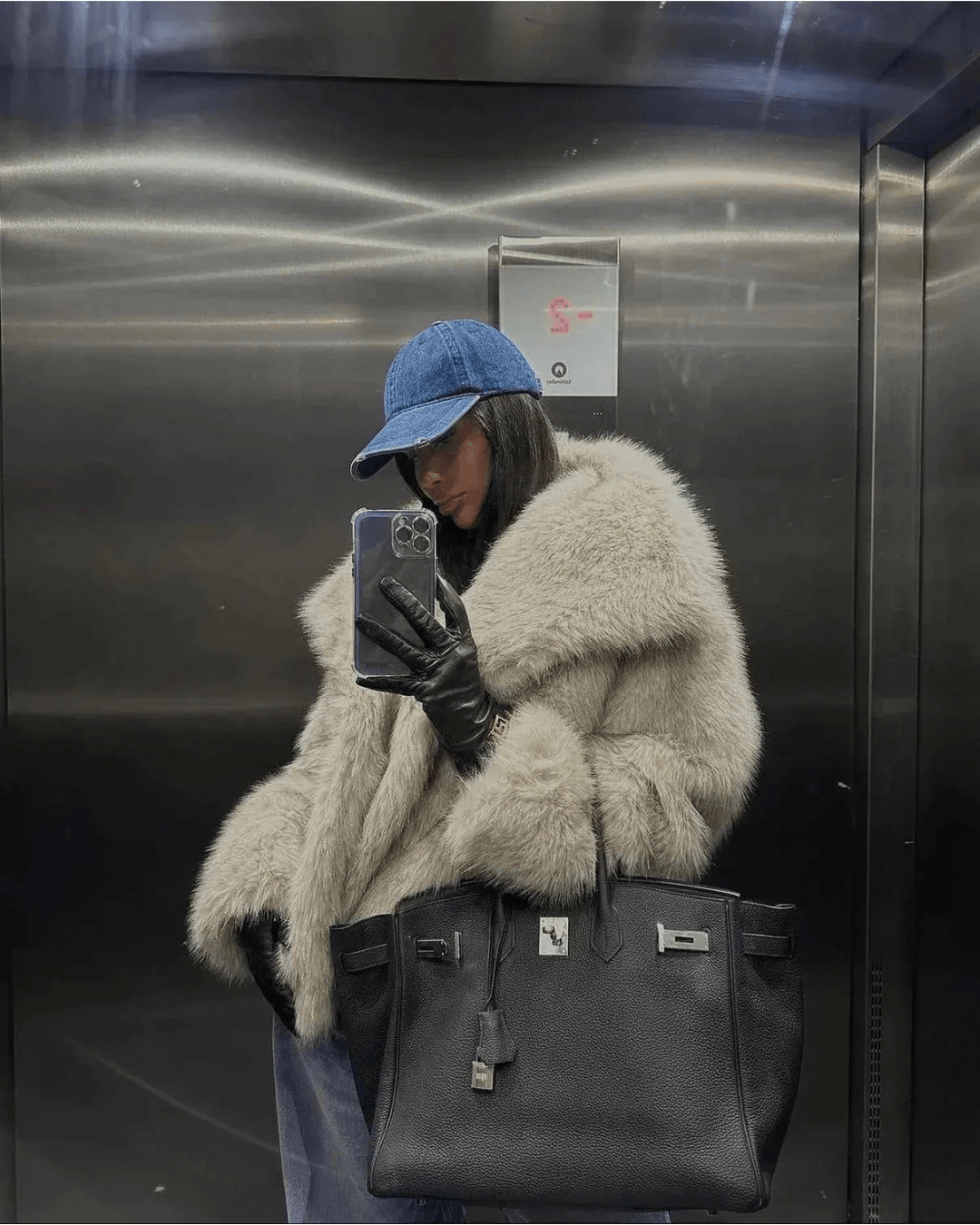 Plush Oversized Faux Fur Winter Coat for Women