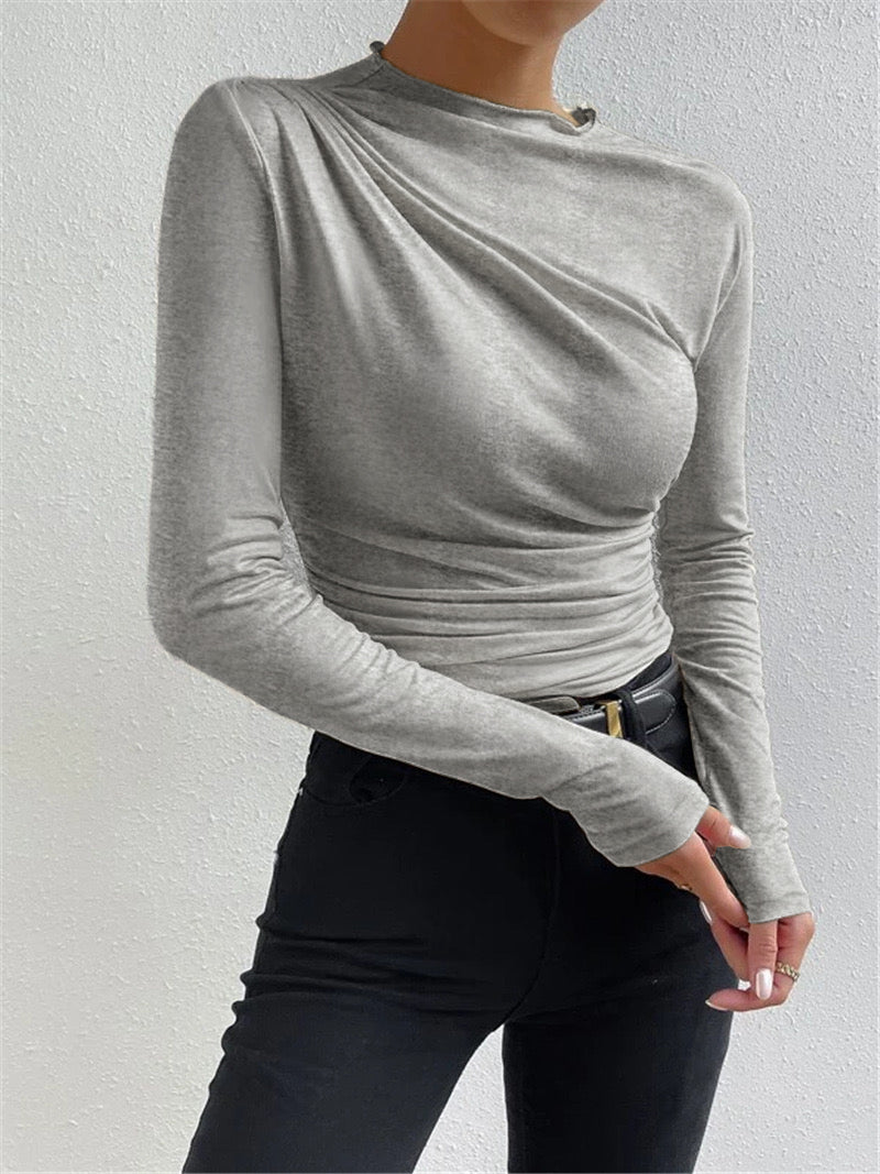 Mimi - Long Sleeve Ruffled Shirt