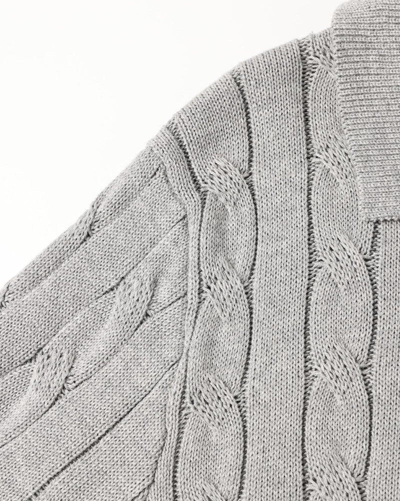FLORENCE Cable Knit Polo Shirt