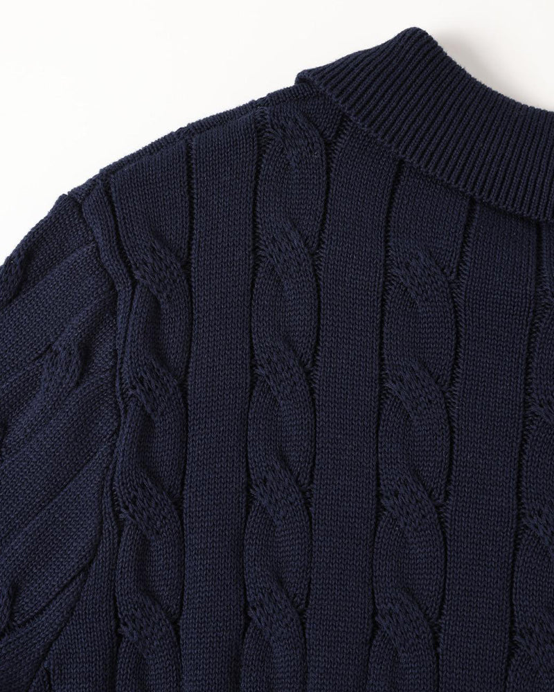 FLORENCE Cable Knit Polo Shirt