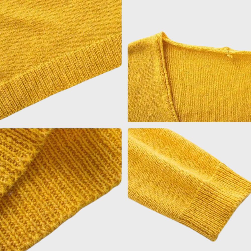 Relaxed Fit V-Neck Knit Sweater for Women