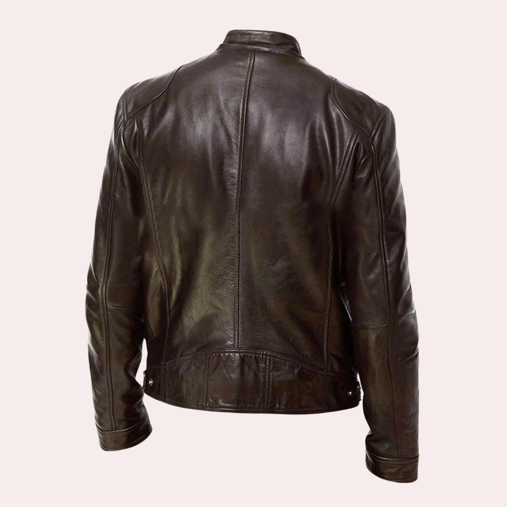 MIKEL - Men's Leather Summer Jacket