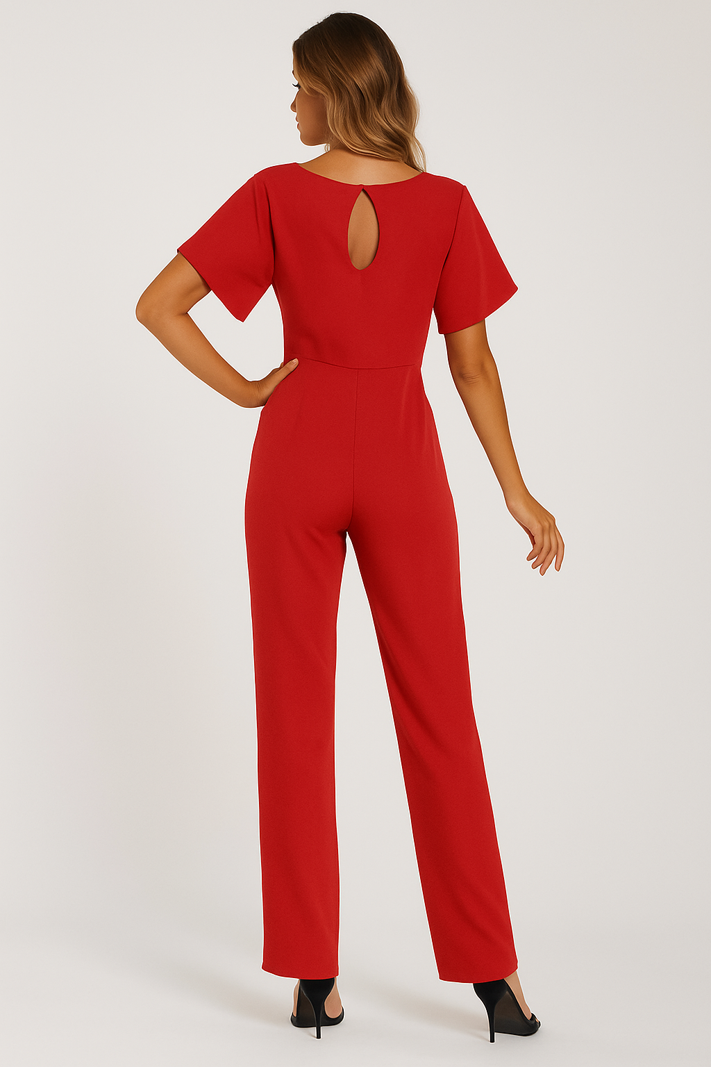 Jinte-Rose - Bow-Detail Jumpsuit