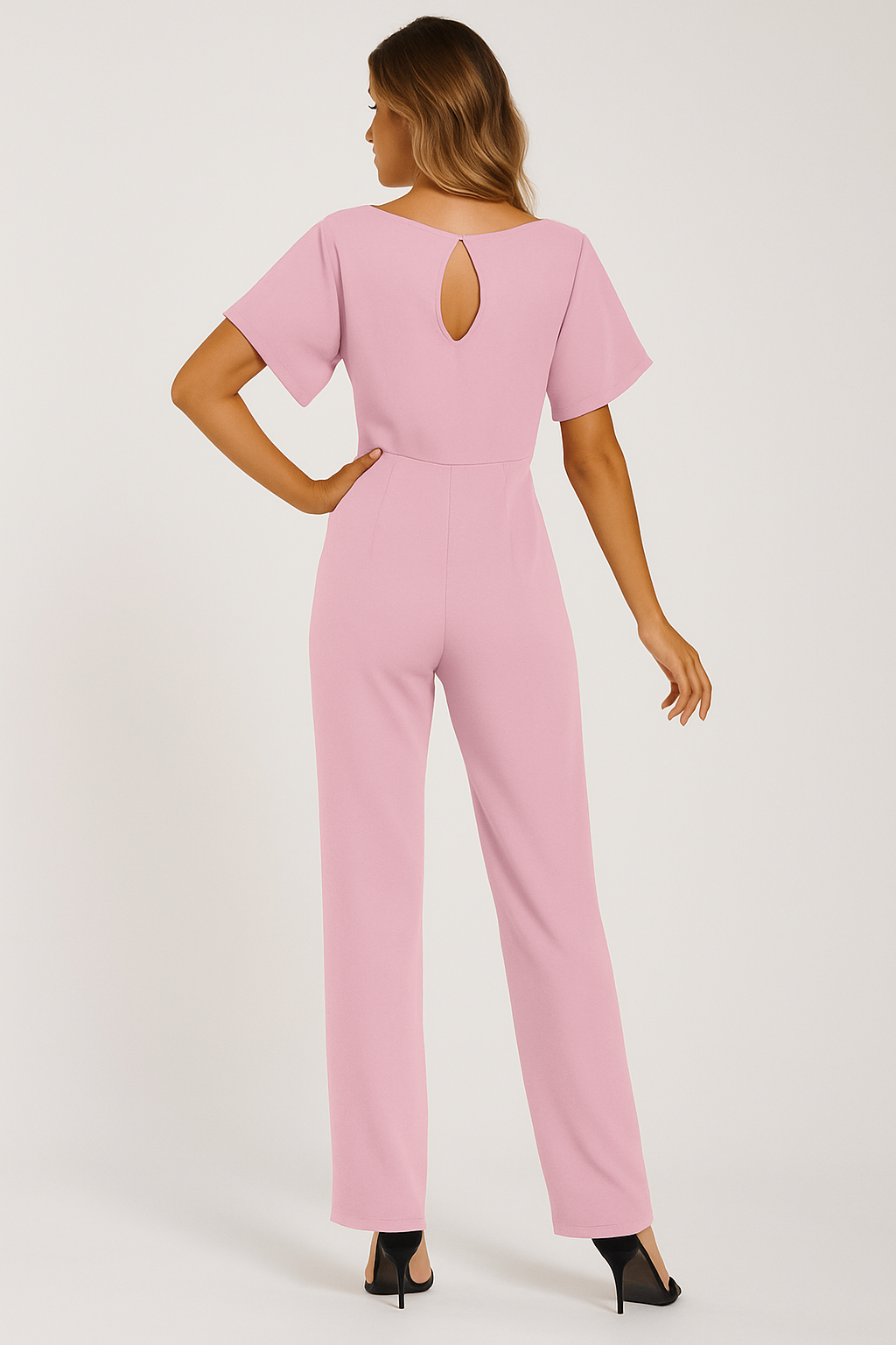 Jinte-Rose - Bow-Detail Jumpsuit