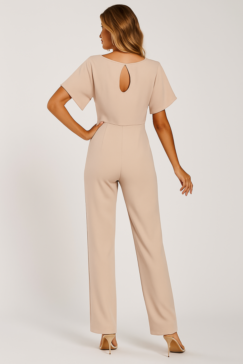 Jinte-Rose - Bow-Detail Jumpsuit