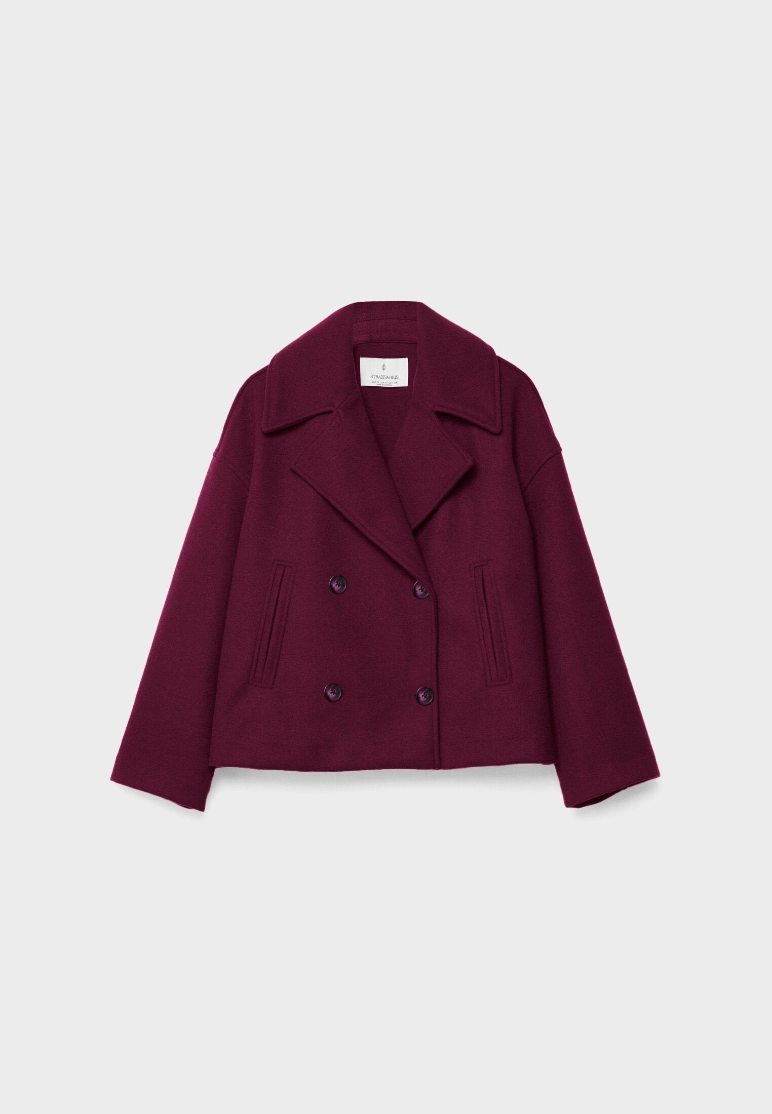 Jitske - Stylish Short Peacoat with Double Button Closure