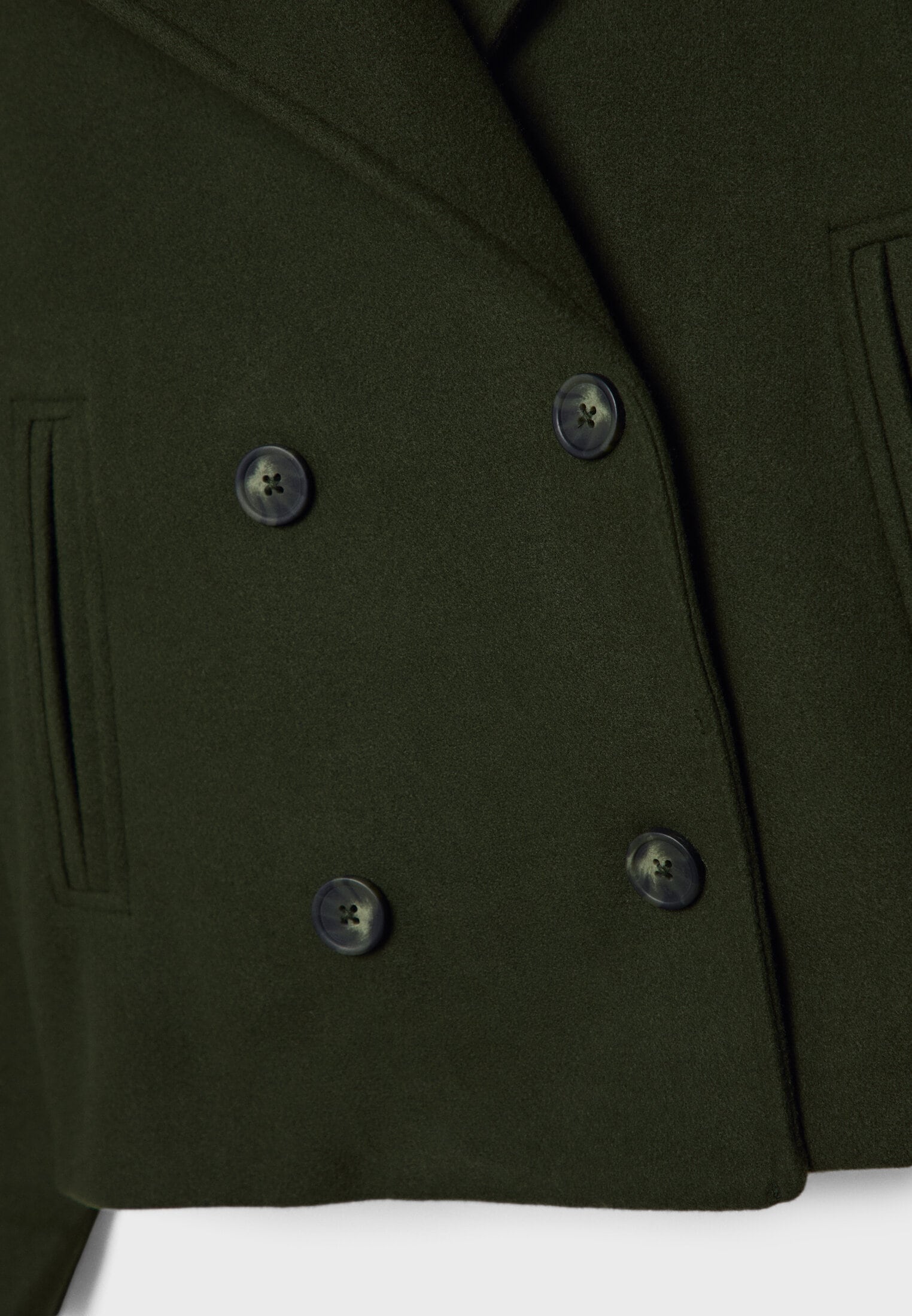 Jitske - Stylish Short Peacoat with Double Button Closure