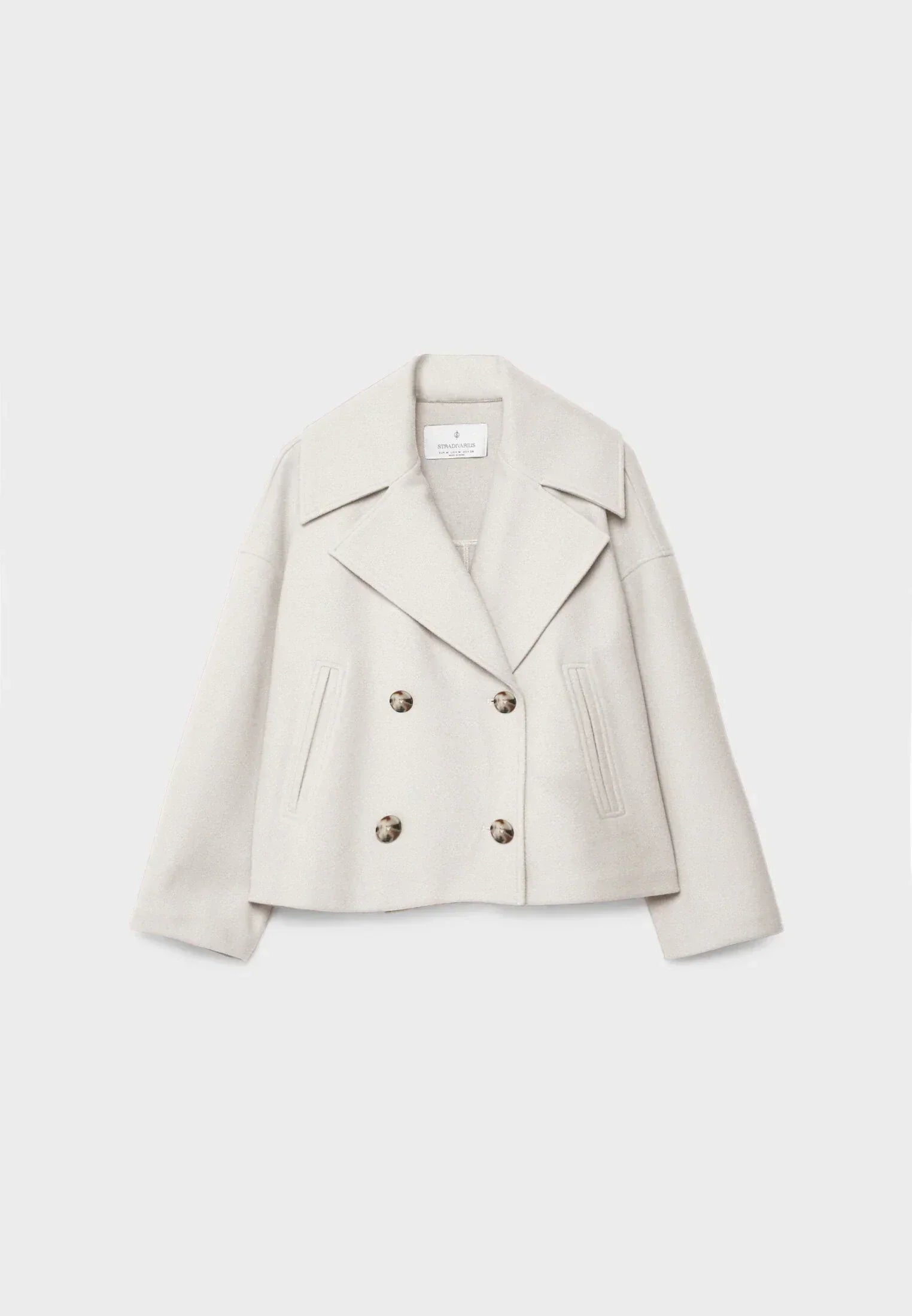 Jitske - Stylish Short Peacoat with Double Button Closure