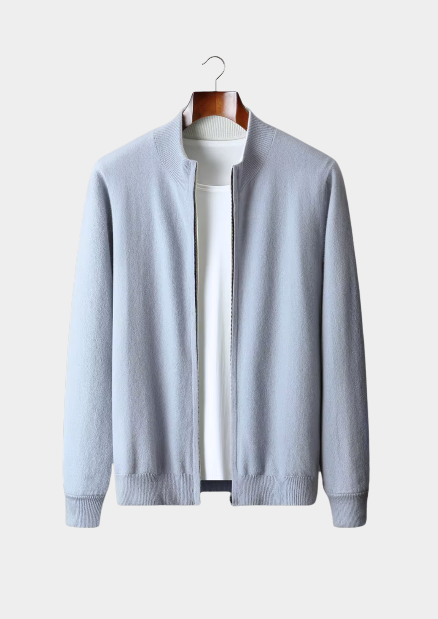 Premium Extra-Fine Merino Wool Zip Cardigan