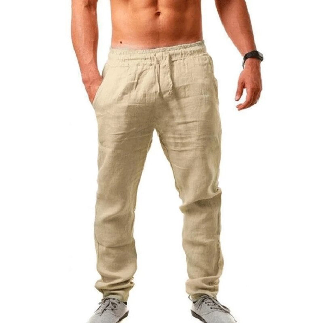 Men's Lightweight Summer Linen Trousers by Drake
