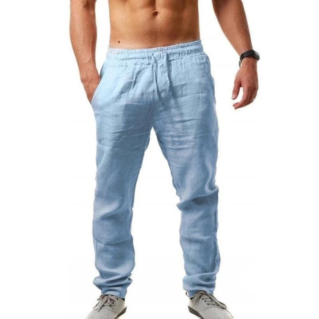 Men's Lightweight Summer Linen Trousers by Drake