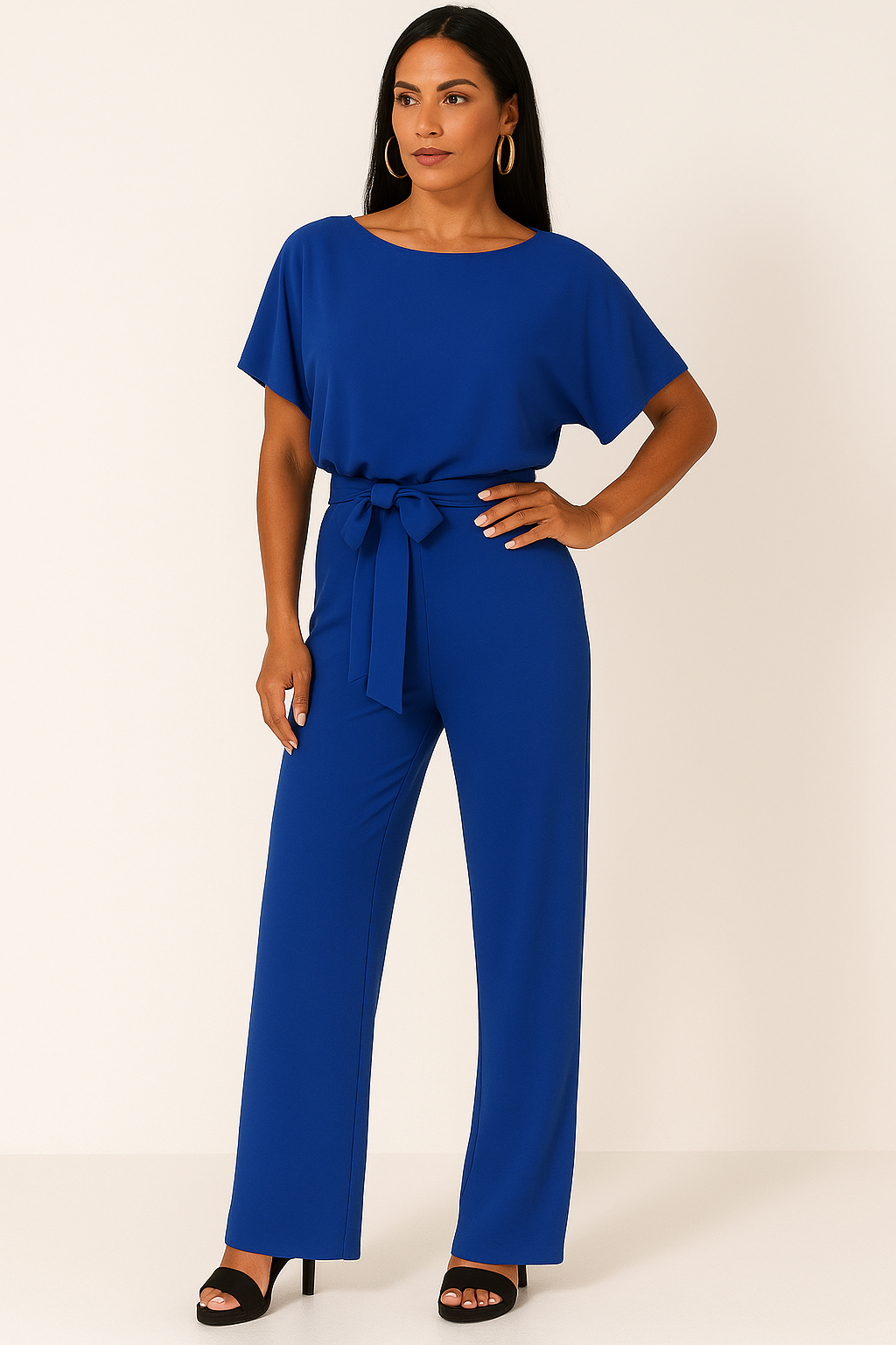Jinte-Rose - Bow-Detail Jumpsuit