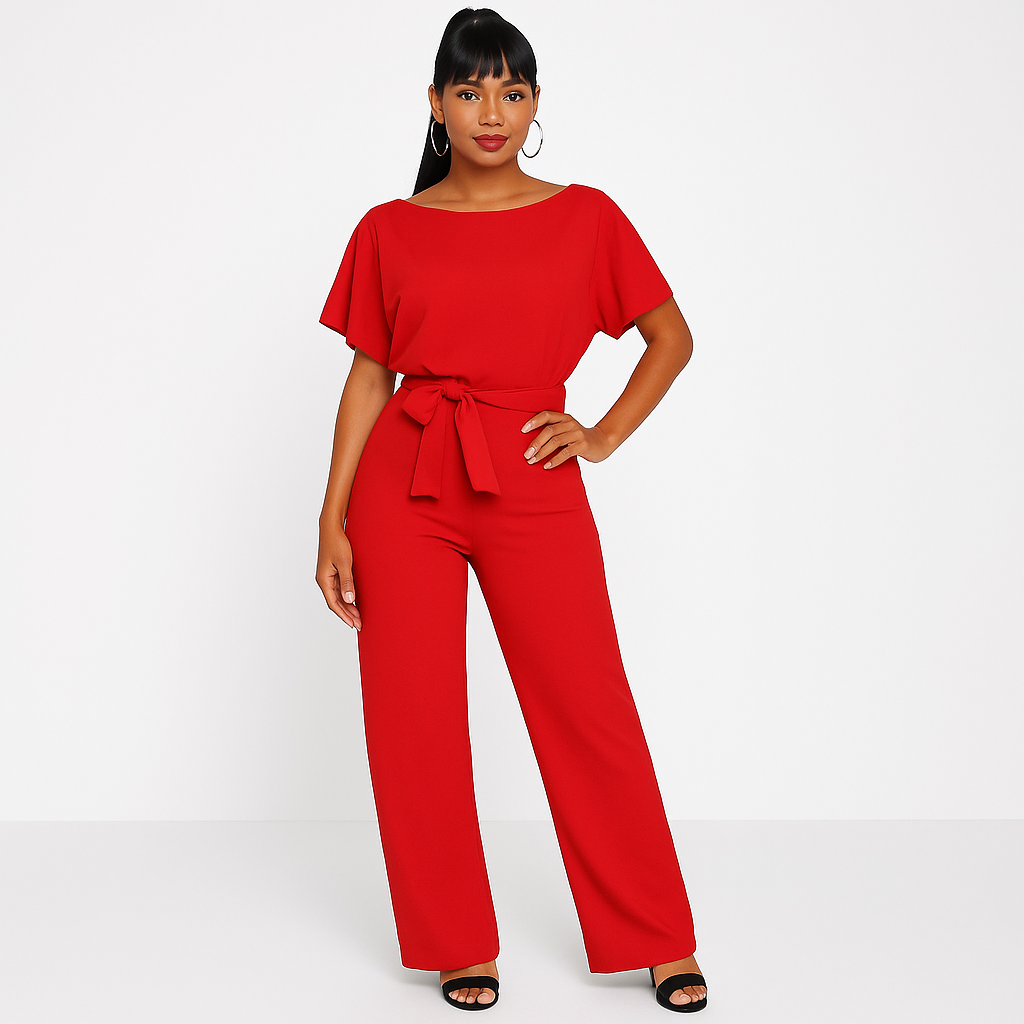 Jinte-Rose - Bow-Detail Jumpsuit