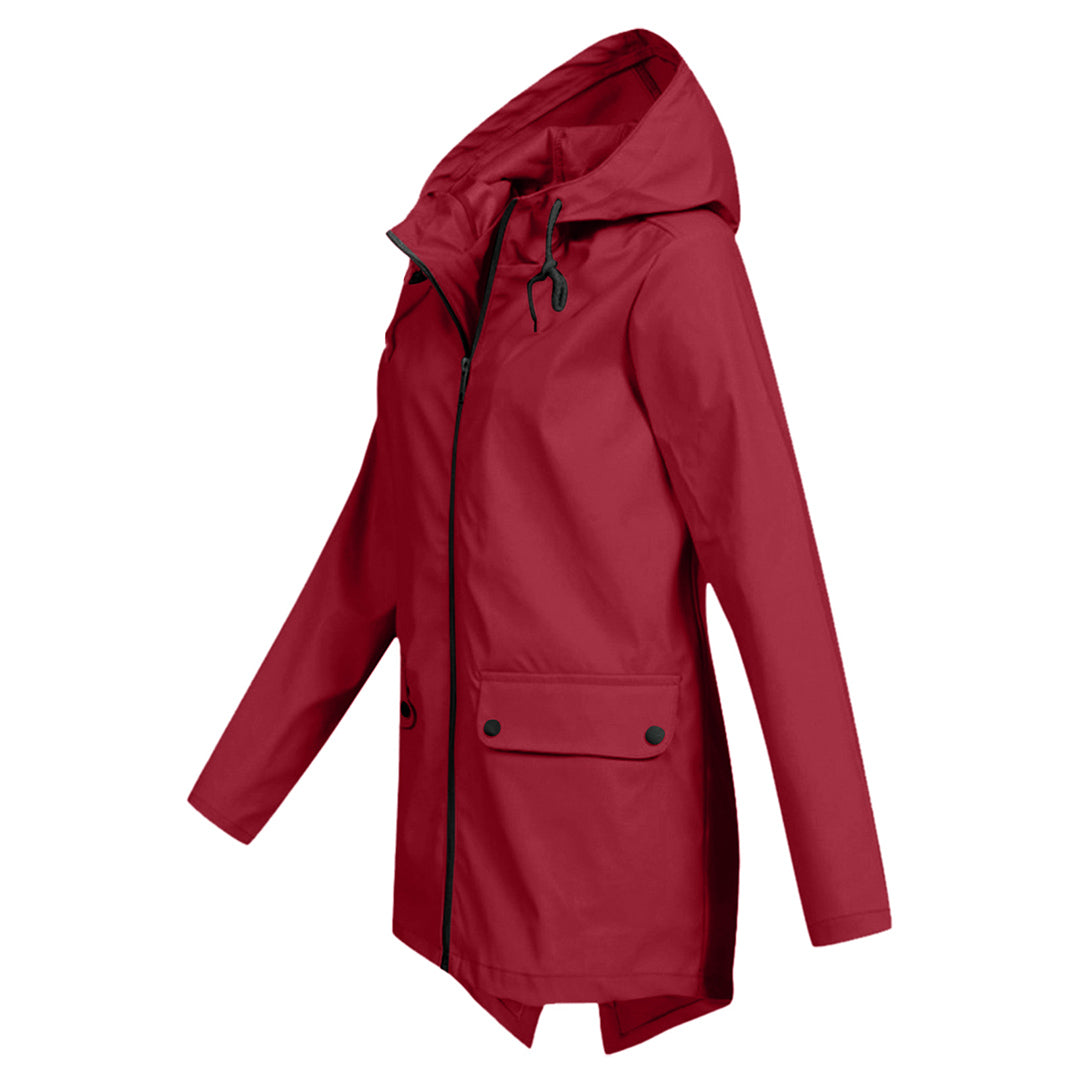 Women's Wind- and Water-Resistant Softshell Rain Jacket with Hood