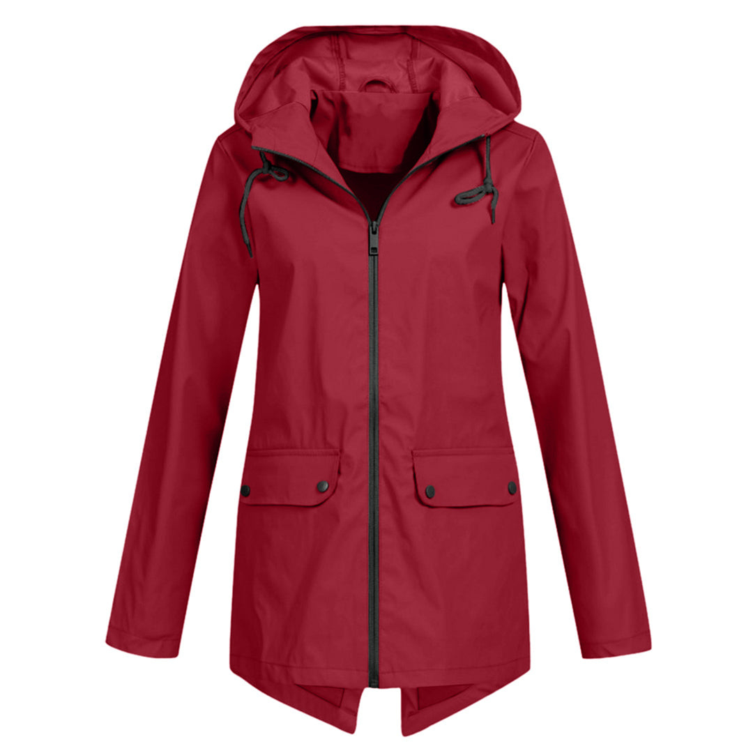 Women's Wind- and Water-Resistant Softshell Rain Jacket with Hood