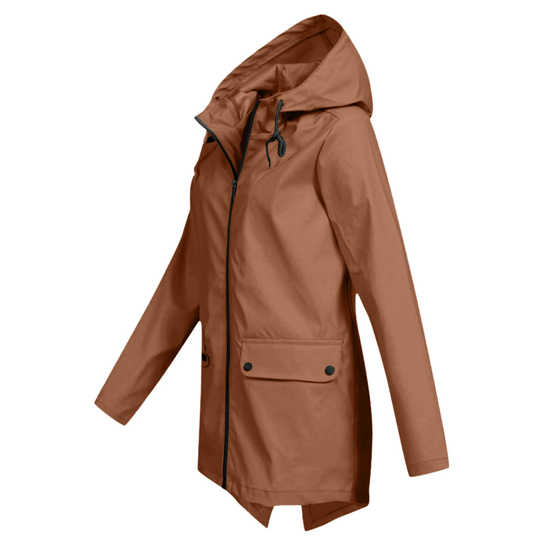 Women's Wind- and Water-Resistant Softshell Rain Jacket with Hood