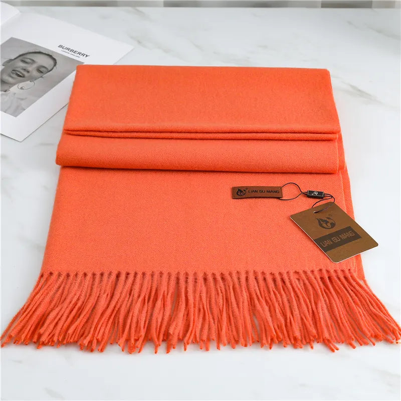 Extra Length Fringed Scarf for Women