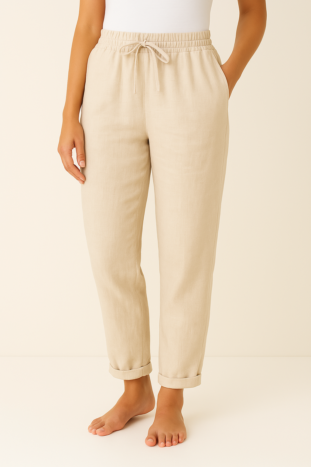 Feline | Women's Cotton Linen Trousers