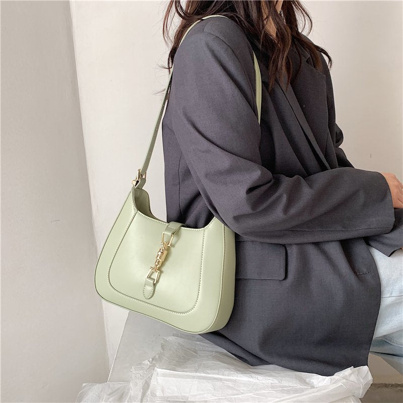 Retro Baguette Shoulder Bag