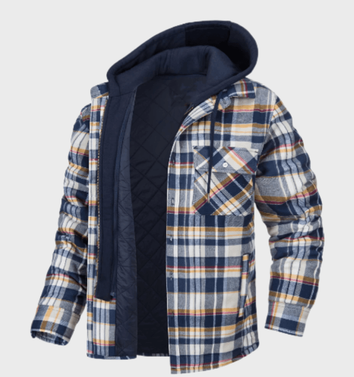 Men's Heavyweight Checked Winter Jacket