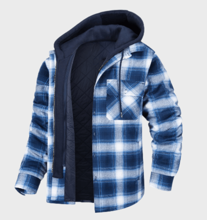 STENLEY - Men's Winter Jacket with Bold Check Print