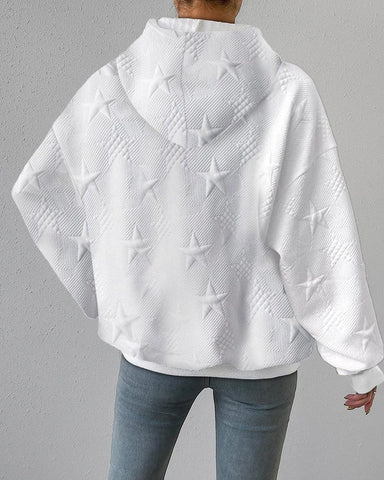 Women's Cozy White Knit Hoodie