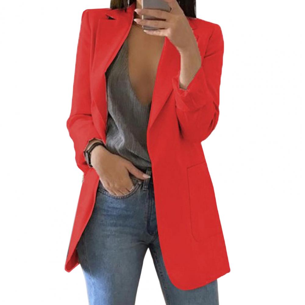 Women's Long Blazer with Timeless Lapels