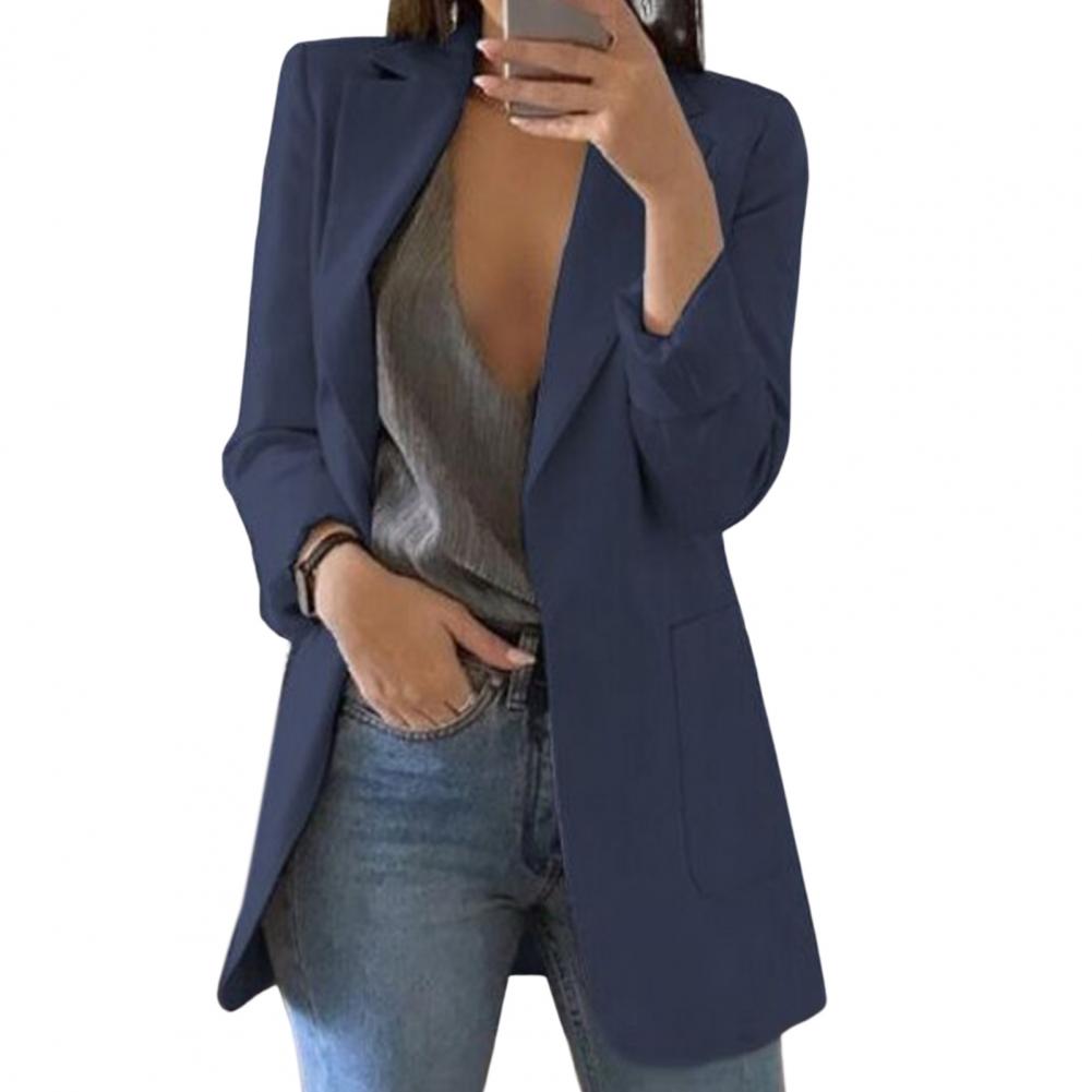 Women's Long Blazer with Timeless Lapels