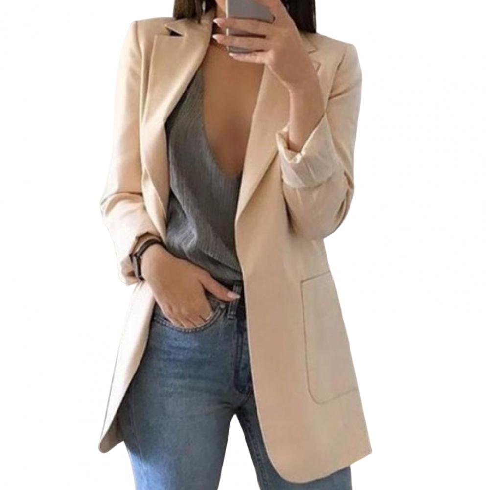 Women's Long Blazer with Timeless Lapels