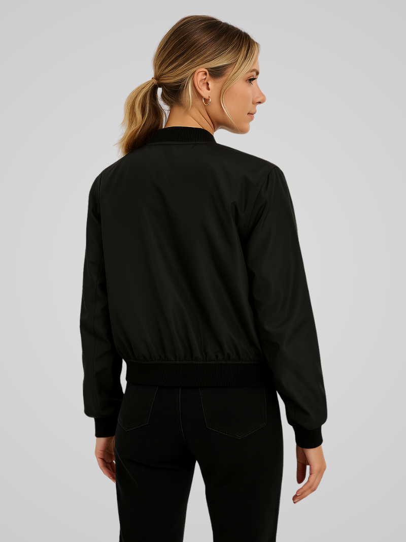 Mila - Chic Sheen Bomber Jacket