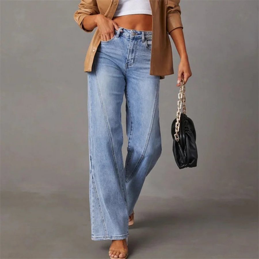 Women's Wide-Leg High Waist Denim Jeans