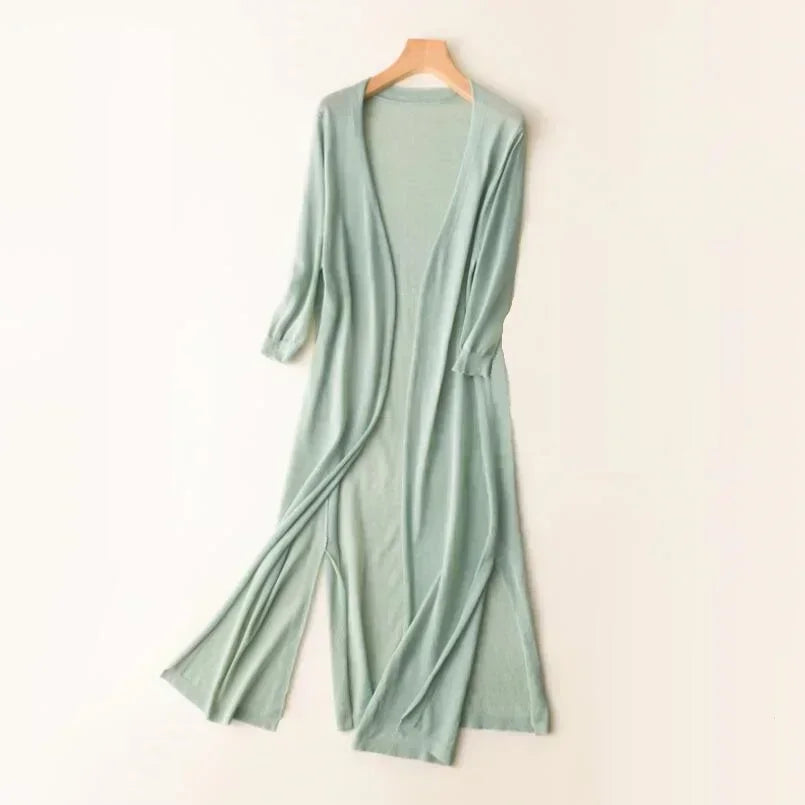 Women's Long Knit Cardigan