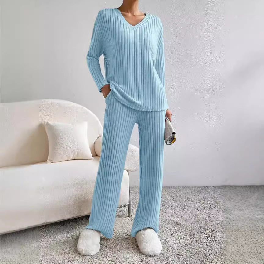 Cozy Ribbed Lounge Ensemble for Women